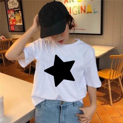 Graphic Tees Tops Geometry Themes Tshirts Women Funny T Shirt O-Neck T-Shirt Vintage Ullzang Mujer T-Shirt Oversized Tees
