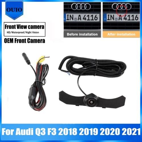 HD Night vision Front View Camera For Audi Q3 F3 2018 2019 2020 2021 Parking LOGO OEM Front Camera