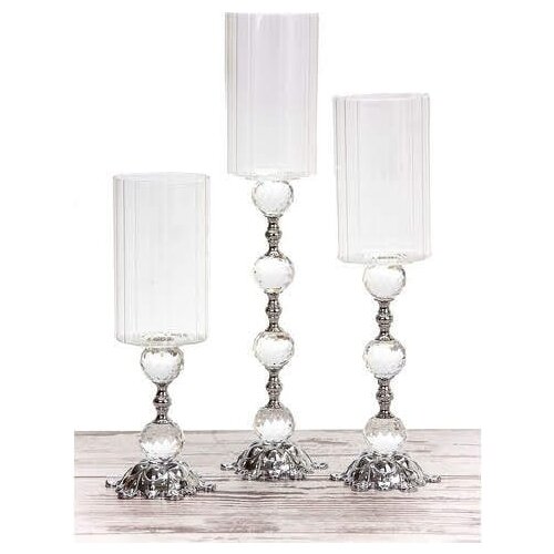 Candelabra Cylinder Silver 3 PCs set 422052315