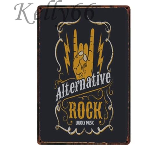 [ Kelly66 ] Rock Metal Sign Tin Poster Home Decor Bar Wall Art Painting 20*30 CM Size y-1860