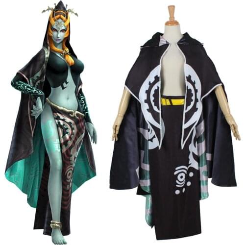 Midna Cosplay Costume Adult Halloween Sexy Cloak Skirt Suit Custom Made L321