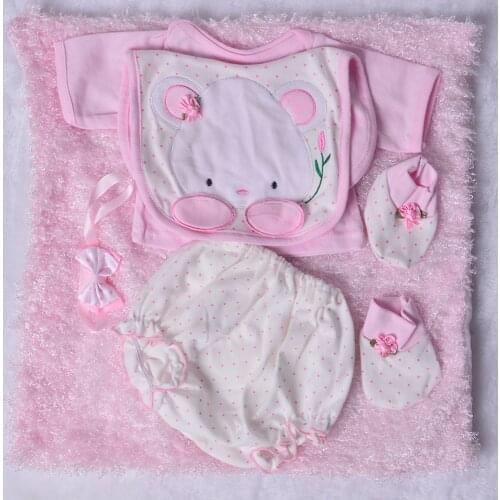 Fashion Doll Clothes For Girl Suit 22-23 Inch Reborn Baby Dolls Looks Like Real Baby Clothes Sets Baby Accessories With Blankets