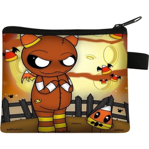 Cute Voodoo Doll Print Coin Purses Cartoon Wallet Pouch Anime Cosplay Cute Wallet purse Coin Holder Girls Gift
