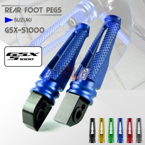 Motorcycle CNC Aluminum Rear Passenger Footrests Foot Rests Foot Pegs For SUZUKI GSX-S1000 GSXS1000 GSXS 1000