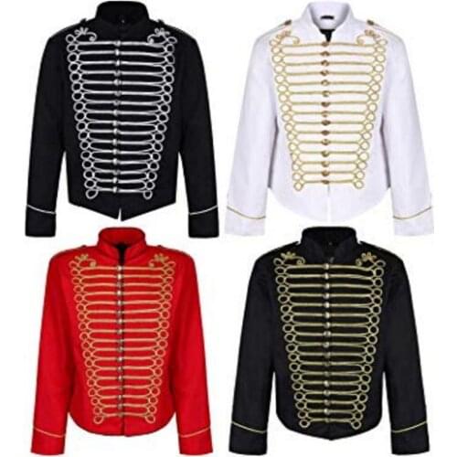 Mens Punk Officer Military Drummer Parade Jacket prince jacket cosplay costume custom made