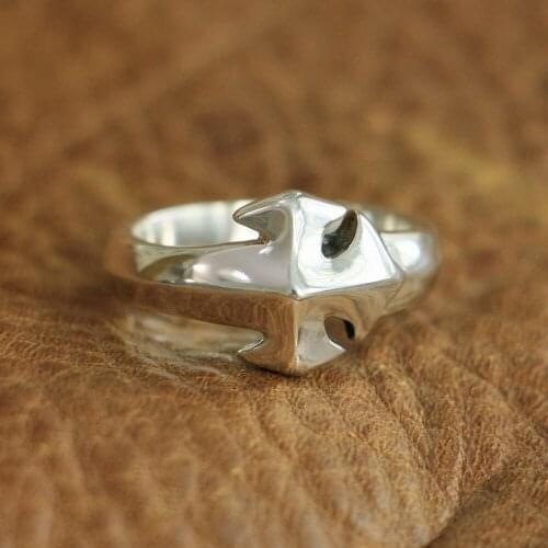 925 Sterling Silver Simple Cross Ring Mens Biker Ring TA110 US 7 to 15