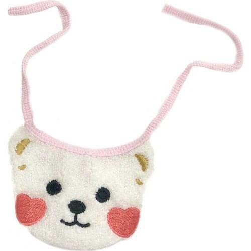 New Cute Dog Cat Bibs Small Dogs Collars Cat Scarf Puppy Bandanas Lovely Bear Teddy Pet Saliva Towel