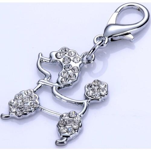 20pcs/lot Bling Pet Collar Charms Rhinestone Necklace Pendants Dog Tag Accessory Supplies For Pets