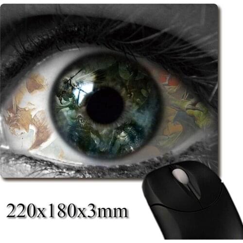 War of Heaven against hell in the eye printed Heavy weaving anti-slip rubber pad office mouse pad Coaster Party favor gifts