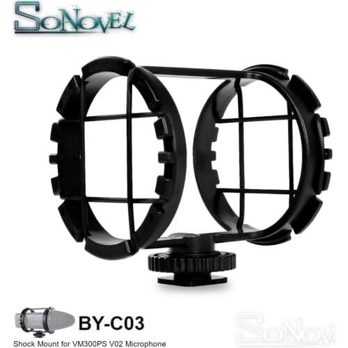 BOYA BY-C03 Camera Shoe Shockmount for Microphones 1" to 2" in Diameter (Fits the Zoom H1) Microphone Stand Shockmount