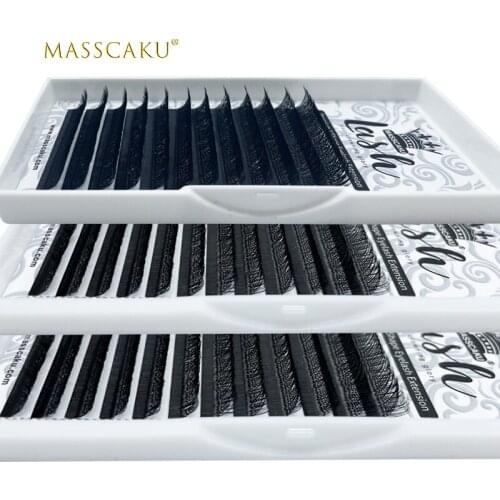Hot sale 8-15mm length Y type eyelashes wholesale super soft natural russian volume eyelash extension with colored box