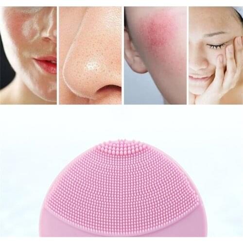 Electric Face Cleaner Silicone Vibrator Cleansing Brush Massager Facial cleanser Anti-Aging