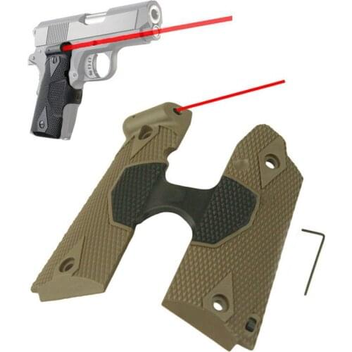Tactical Red Dot Laser 1911 Handle Grip Laser Sight For Handgun Outdoor Hunting Accessories Black