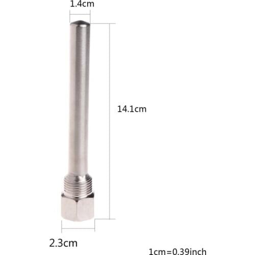 Stainless Steel Thermowell 1/2" NPT Threads 130mm Long For Temperature Sensors 97QD