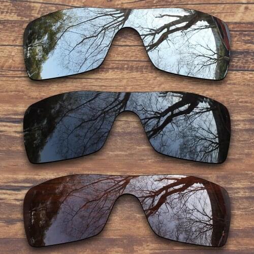 ToughAsNails 3 Pieces Black.Silver.Brown Polarized Replacement Lenses for Oakley Batwolf OO9101 Sunglasses