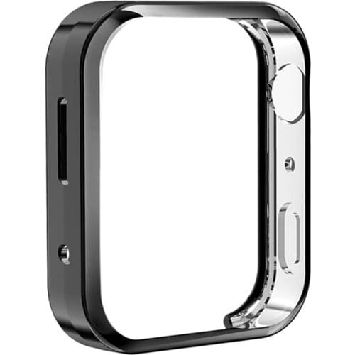 TPU Watch Case Soft Watch Case Holder Skin for Xiaomi Watch Protective Cover Film Black