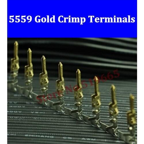 High quaity 1000 Sets ATX/EPS 5559 4.2mm Male Half Gold Crimp Terminals For PC Electrical Wire Connectors Pins