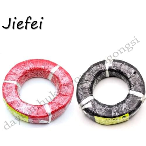 1 Reel 305M 3KV DC 28AWG/26AWG/24AWG/22AWG/20AWG/18AWG High Voltage silicone line black or Red Wire Cable degree centigrade