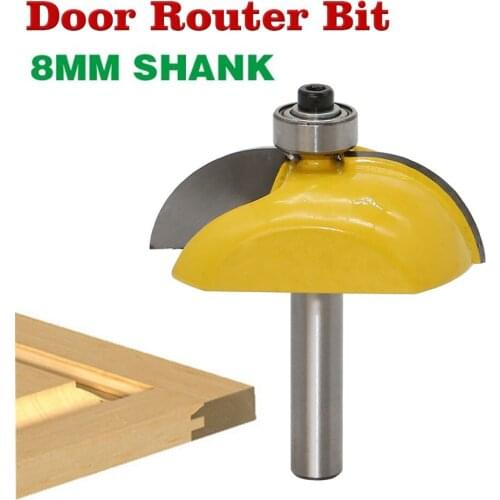 1pc 8mm Shank Carbide Door Knife Router bit Woodworking Tenon Cutter Tools Cabinet Raised Panel Door Router Bits