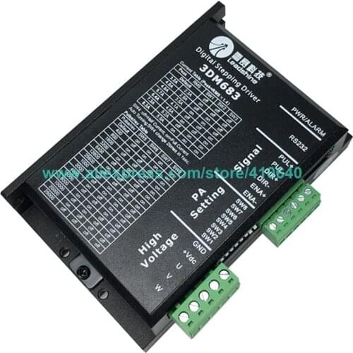1 Piece Leadshine 3DM683 3-Phase 32-Bit DSP Digital Stepper Drive with 20-60 VDC Input Voltage and Max 8.3A Output Current