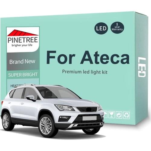 12Pcs Led Interior Light Kit For Seat Ateca 2016 2017 2018 2019 LED Bulbs Reading Dome Map Trunk Canbus