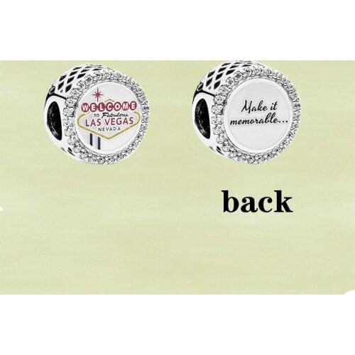 2021 Quality New S925 Sterling Silver Original 1:1 Las Vegas Charming Gemstone Beaded Personality Classic Wild Girl Gift