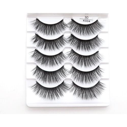 5 pairs false lashes natural fluffy dramatic 3D mink eyelashes cilio mink eye lash for maquiagem makeup faux cils