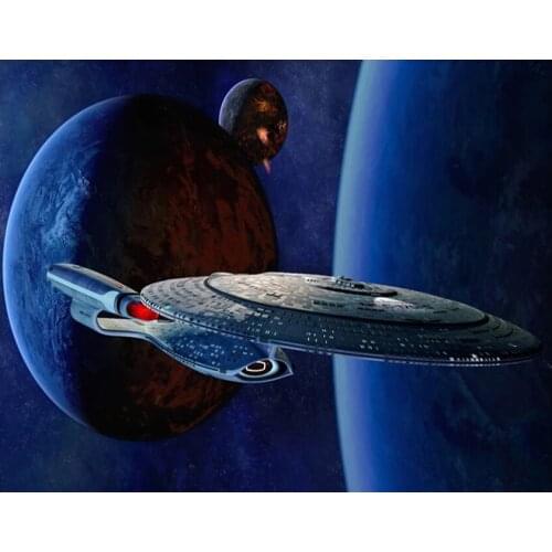 5D DIY Diamond Painting Spaceship Star Trek Full Drill Square Diamond Embroidered Mosaic Rhinestone Home Decoration Gift