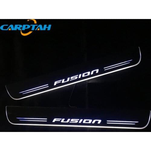 CARPTAH Moving LED Light Door Sill Scuff Plate Pathway Dynamic Streamer Light For Ford Fusion 2013 - 2018 2019
