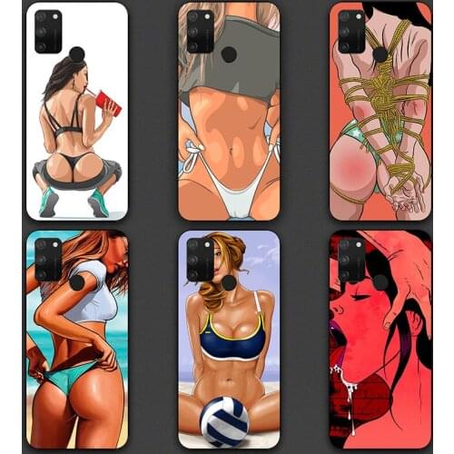 Fashion Sexy girl Case for Huawei Y8P Y7P Y6P Y5P Y6S P40 P40Lite Lite E Plus Soft TPU Back Cover for HUAWEI Honor 9A 30 Pro 30S