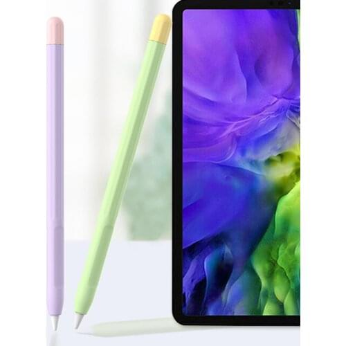 Colorful Soft Silicone Compatible For Apple Pencil Case Compatible For iPad Tablet Touch Pen Stylus Protective Sleeve Cover