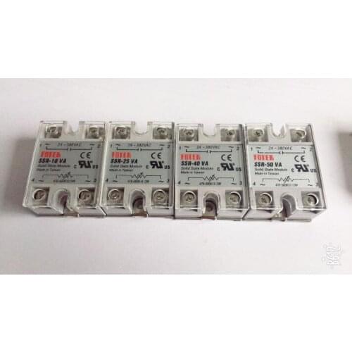 SSR-10VA SSR-25VA SSR-40VA SSR-50VA Solid State Relay Module with Plastic Cover 470-560K Ohm/2W TO 24-380VAC