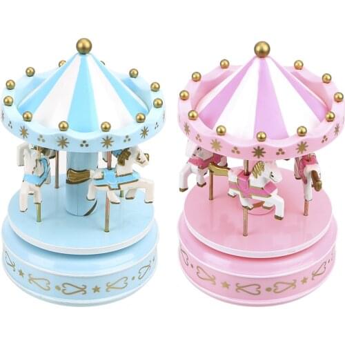 Music Boxes Carousel Box For Christmas Wedding Birthday Gift Home Decoration Merry-go-round music boxes