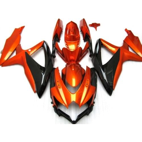 100% Fit Injection Fairing kit for SUZUKI GSXR 600 750 2008 2009 2010 Orange Black Fairings GSXR600 GSXR750 k8 k9 k10 PL421