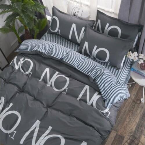 Bedding Sets Geometric Pattern Bed Sheet Children Student Dormitory Bed Linings Cartoon 3/4pcs Pillowcases Cover Set