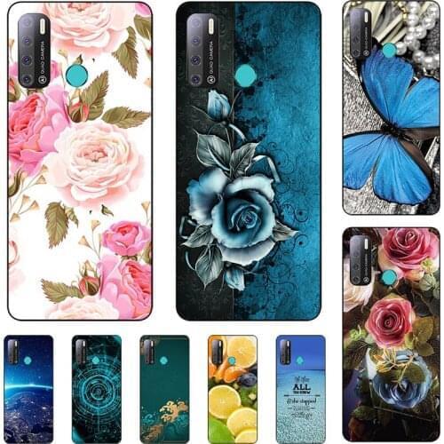 Fashion Flower Case For Tecno Spark 5 Pro SPark5 CD7 SPark 5 Air KD6 Cover Soft Silicone Cat Printing Capa Back Coque