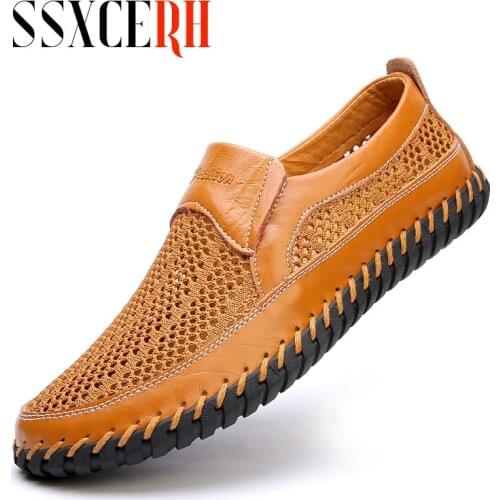 2021 MenS Casual Shoes,Men Summer Style Mesh Flats For Men Loafer Creepers Casual High-End Shoes Very Comfortable Size:38-50