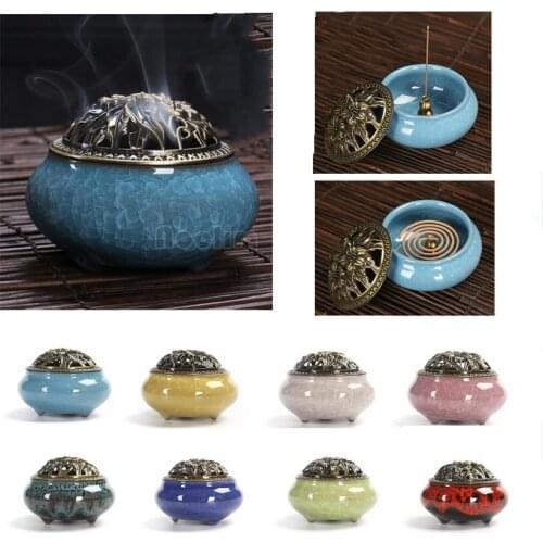 NOOLIM Celadon Fragrance Furnace Ceramic Buddha Antique Alloy Sandalwood incense incense burner incense burner