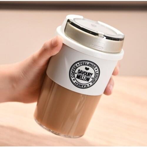The New Coffee Cup Portable Cup 300ML Plastic Water Cup European Outdoor Creative Plastic Water Cup