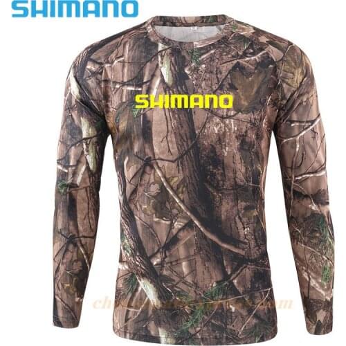 2021 New Shimano Fishing Anti-uv Sun Breathable Quick Dry Fishing Summer Long-sleeve Fishing Clothes Camouflage Fishing Shirt