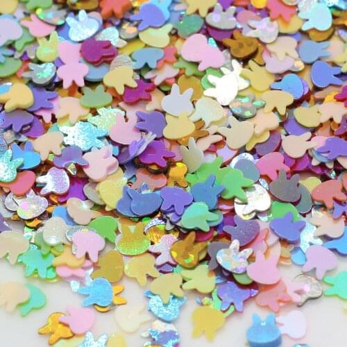 New Hot 4mm Rabbit Head Sequins Pvc Loose Sequin Paillettes Party Craft,DIY Nail arts,Wedding Decoration confetti