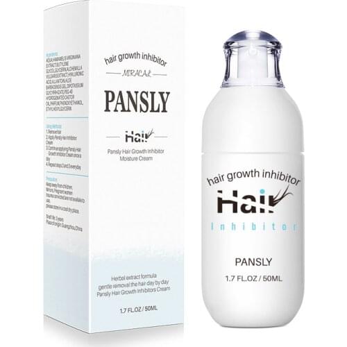 PANSLY Hair Growth Inhibitor Facial Removal Cream Spray Beard Bikini Intimate Face Legs Body Armpit Painless 50Ml