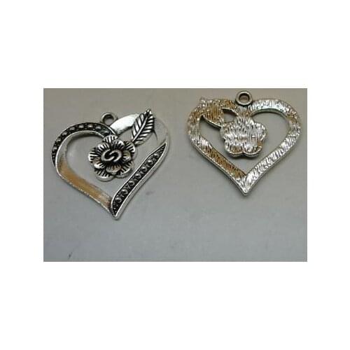 Zinc alloy pendant jewelry accessories diy handmade material charms Small peach heart pendant