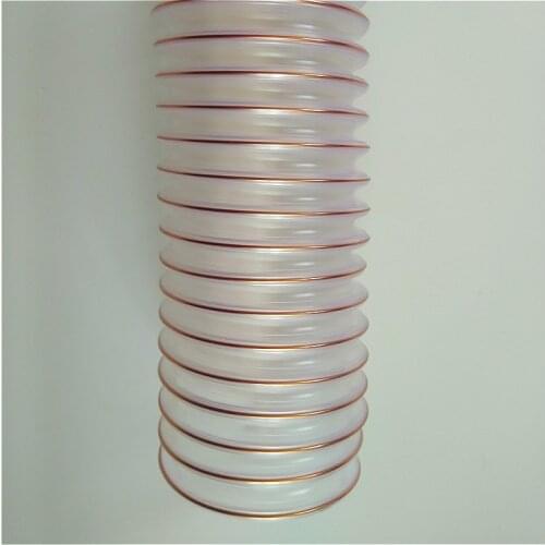 Transparent PU tube dust suction vacuum fume exhaust hose exhaust pipe air tube inside diameter 25/50/75/100/150/200 mm * 1 M