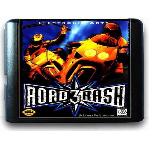 Road Rash 3 for 16 bit Sega MD Game Card for Mega Drive for Genesis Video Game Console PAL USA JAP