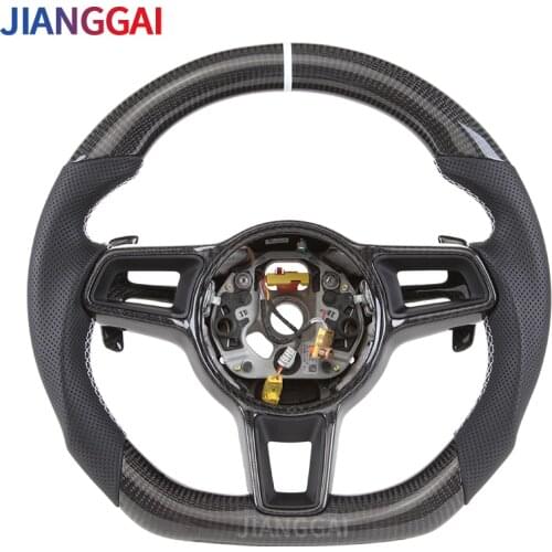 Carbon Fiber Steering Wheel Fit For Porsche Panamera/Macan/Cayenne/Cayman/718/911/918 2018-2021 Model