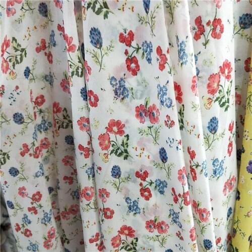 Chiffon Small Flower Print Dress Fabric Summer Dress Fabric Dress Blouse Sewing Fabric