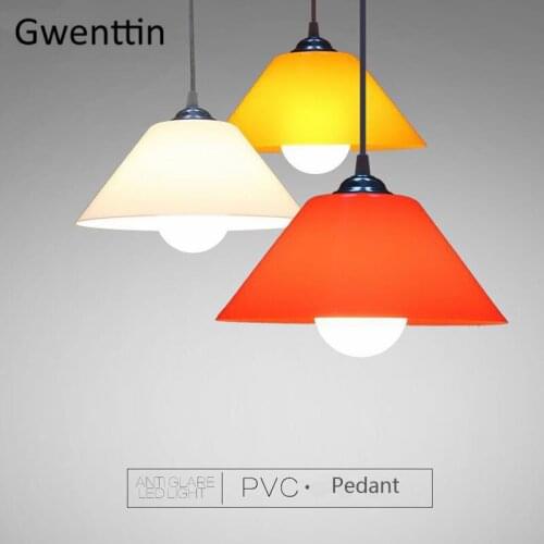 Modern PVC Pendant Lights Nordic Led Plastic Hanging Lamp Shade for Kitchen Dinning Room Home Decor Lighting Fixtures Luminaire