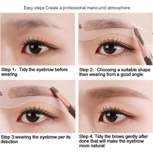 Thrush Card Set 10 Pieces /bag Eyebrow Card Eyebrow Tools Reusable Stencil Template Stickers Grooming Makeup Shaper X4B8