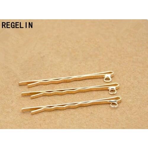 REGELIN Clip Hairpin One Word With Loop Folder Containing Hairpin Hair Clips 20 Pcs/lot 5.5cm Jewelry Findings & Components